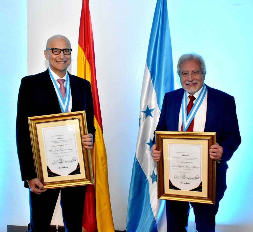 UNITEC reconoce con un Doctorado Honoris Causa los médicos españoles Dr. Miguel Litton y Dr. Jesús Cisneros