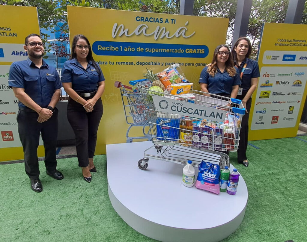 Banco CUSCATLAN lanza la promoción “Gracias a ti mamá” con ganadores de supermercado gratis por un año gracias a sus remesas