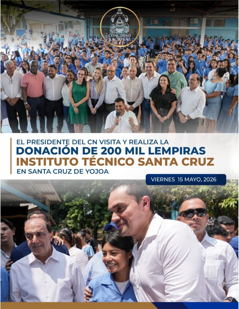 Congreso entrega apoyo económico y becas a instituto de Santa Cruz de Yojoa